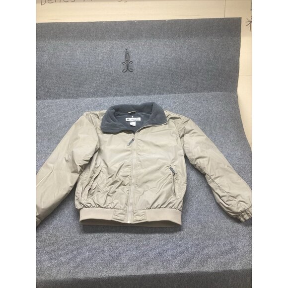 Columbia Fleece Lined Jacket Men’s Size Medium Tan Long Sleeve Full Zip - Picture 1 of 12